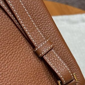 Hermes Kelly Ado Backpack Handmade In Togo Calfskin Leather Gold Hardware ck37 Gold - Image 12