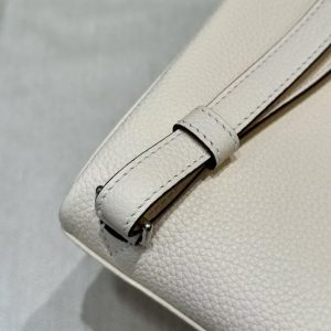 Hermes Kelly Ado Backpack Handmade In Togo Calfskin Leather Silver Hardware i2 Nata - Image 10