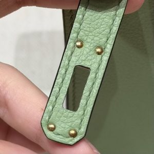 Hermes Kelly Danse 22 Bag Handmade In Evercolor Calfskin Leather Gold Hardware 3i Vert Criquent - Image 9