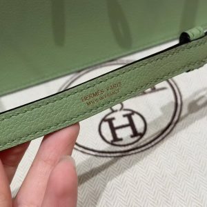 Hermes Kelly Danse 22 Bag Handmade In Evercolor Calfskin Leather Gold Hardware 3i Vert Criquent - Image 5