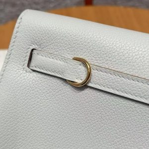 Hermes Kelly Danse 22 Bag Handmade In Evercolor Calfskin Leather Gold Hardware 8L Beton - Image 8