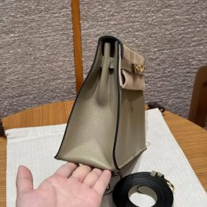 Hermes Kelly Danse 22 Bag Handmade In Evercolor Calfskin Leather Gold Hardware 8Q Beige Marfa - Image 17