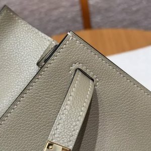 Hermes Kelly Danse 22 Bag Handmade In Evercolor Calfskin Leather Gold Hardware 8Q Beige Marfa - Image 6