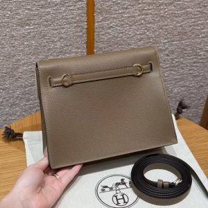 Hermes Kelly Danse 22 Bag Handmade In Evercolor Calfskin Leather Gold Hardware D0 Beige de Weimar - Image 2