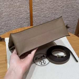 Hermes Kelly Danse 22 Bag Handmade In Evercolor Calfskin Leather Gold Hardware D0 Beige de Weimar - Image 24