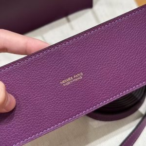 Hermes Kelly Danse 22 Bag Handmade In Evercolor Calfskin Leather Gold Hardware P9 Anemone - Image 8