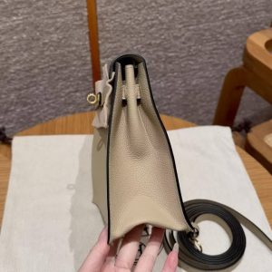 Hermes Kelly Danse 22 Bag Handmade In Evercolor Calfskin Leather Gold Hardware S2 Trench - Image 26