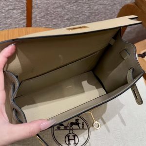 Hermes Kelly Danse 22 Bag Handmade In Evercolor Calfskin Leather Gold Hardware S2 Trench - Image 22