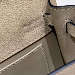 Hermes Kelly Danse 22 Bag Handmade In Evercolor Calfskin Leather Gold Hardware S2 Trench - Image 19