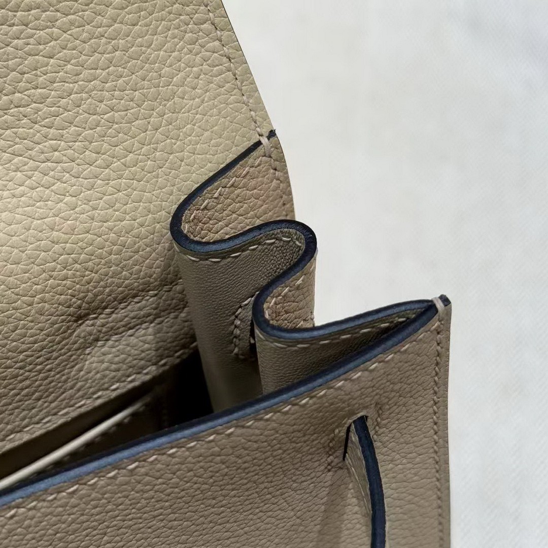 Hermes Kelly Danse 22 Bag Handmade In Evercolor Calfskin Leather Gold Hardware S2 Trench - Image 15