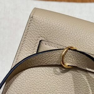 Hermes Kelly Danse 22 Bag Handmade In Evercolor Calfskin Leather Gold Hardware S2 Trench - Image 8