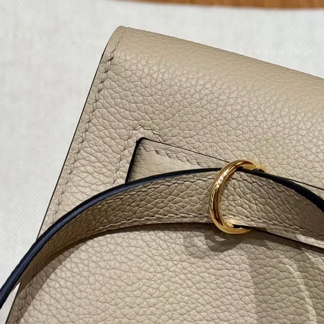 Hermes Kelly Danse 22 Bag Handmade In Evercolor Calfskin Leather Gold Hardware S2 Trench - Image 8