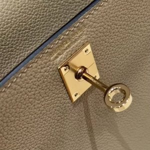 Hermes Kelly Danse 22 Bag Handmade In Evercolor Calfskin Leather Gold Hardware S2 Trench - Image 4