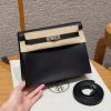 Hermes Kelly Danse 22 Bag Handmade In Evercolor Calfskin Leather Silver Hardware 89 Noir