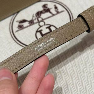 Hermes Kelly Danse 22 Bag Handmade In Evercolor Calfskin Leather Silver Hardware 8Q Beige Marfa - Image 5
