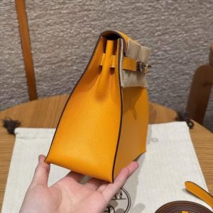 Hermes Kelly Danse 22 Bag Handmade In Evercolor Calfskin Leather Silver Hardware 9V Janne D’Or - Image 20