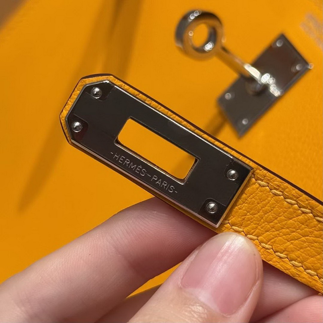 Hermes Kelly Danse 22 Bag Handmade In Evercolor Calfskin Leather Silver Hardware 9V Janne D’Or - Image 15