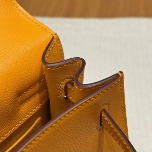 Hermes Kelly Danse 22 Bag Handmade In Evercolor Calfskin Leather Silver Hardware 9V Janne D’Or - Image 9