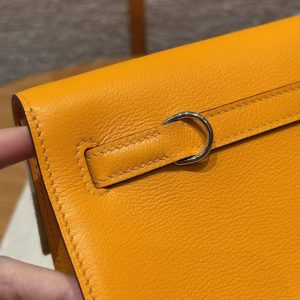 Hermes Kelly Danse 22 Bag Handmade In Evercolor Calfskin Leather Silver Hardware 9V Janne D’Or - Image 8