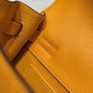 Hermes Kelly Danse 22 Bag Handmade In Evercolor Calfskin Leather Silver Hardware 9V Janne D’Or - Image 7