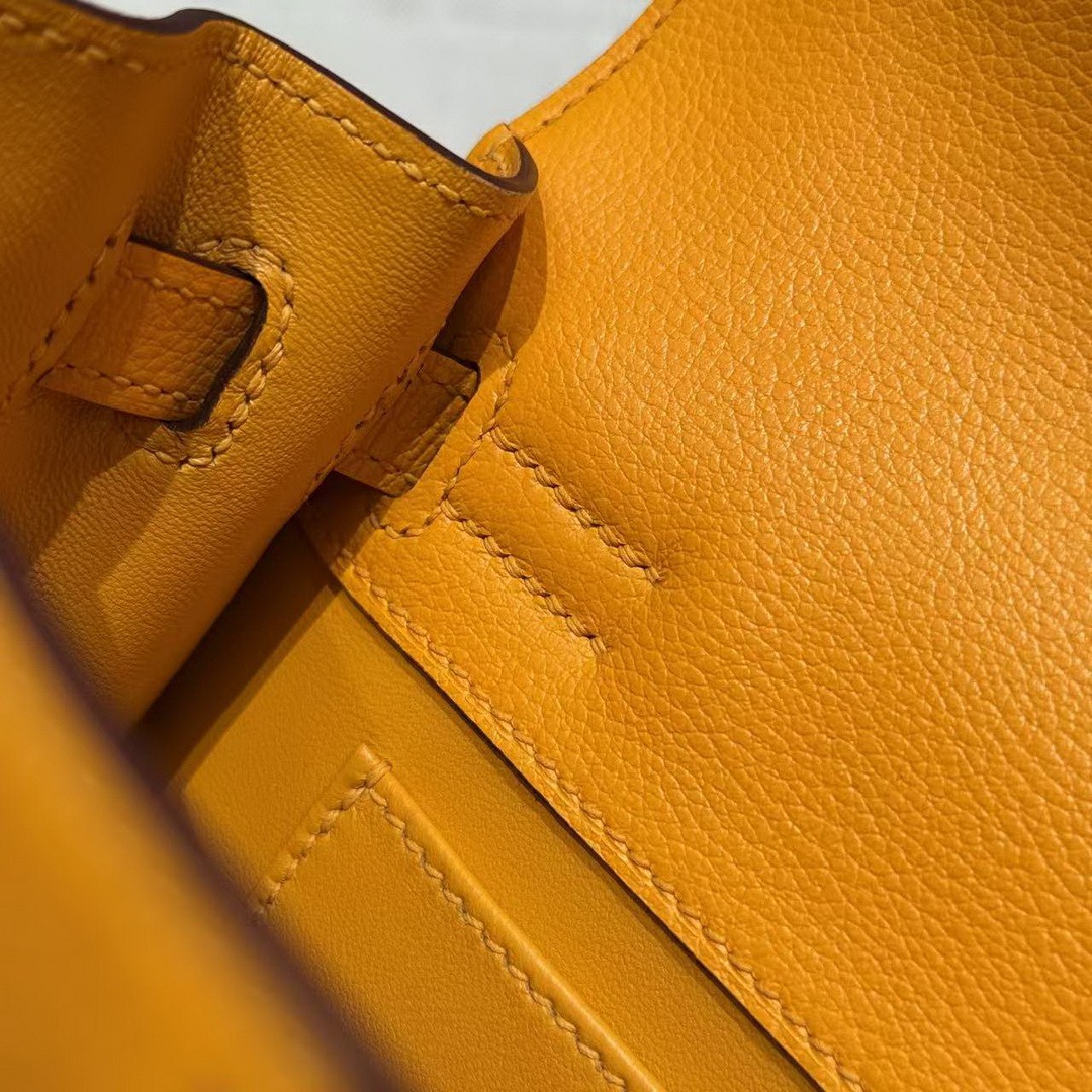 Hermes Kelly Danse 22 Bag Handmade In Evercolor Calfskin Leather Silver Hardware 9V Janne D’Or - Image 7