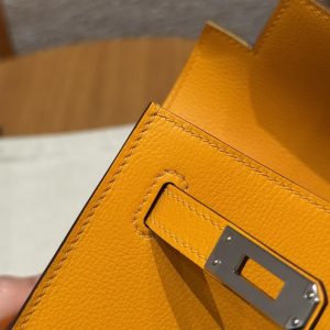 Hermes Kelly Danse 22 Bag Handmade In Evercolor Calfskin Leather Silver Hardware 9V Janne D’Or - Image 6