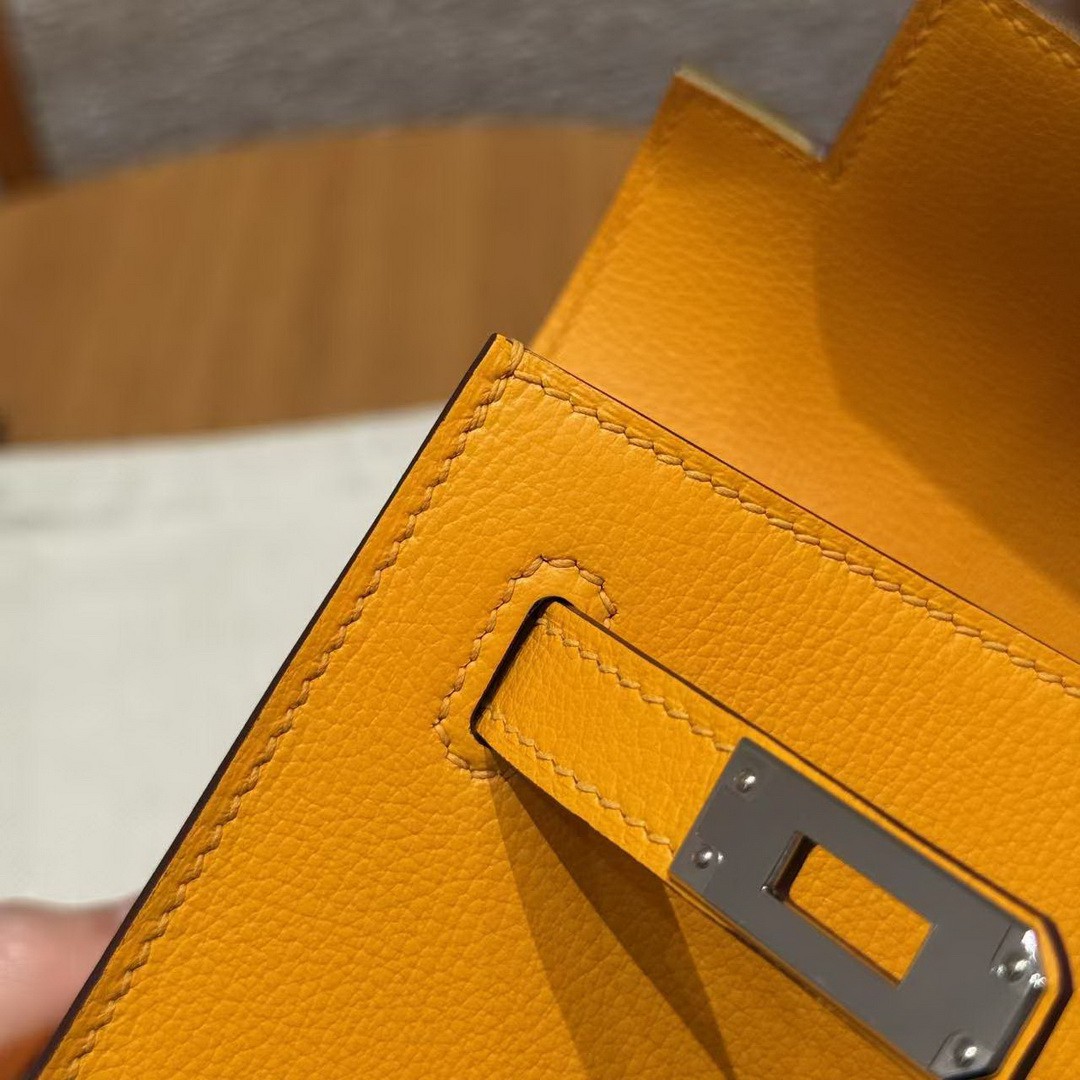 Hermes Kelly Danse 22 Bag Handmade In Evercolor Calfskin Leather Silver Hardware 9V Janne D’Or - Image 6