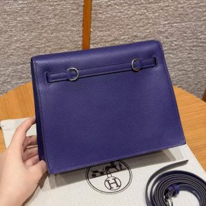 Hermes Kelly Danse 22 Bag Handmade In Evercolor Calfskin Leather Silver Hardware 9k lris - Image 2