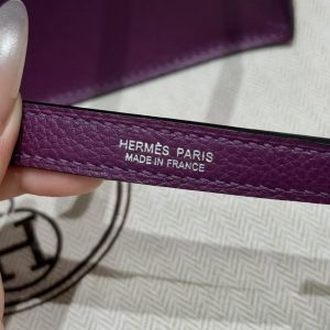 Hermes Kelly Danse 22 Bag Handmade In Evercolor Calfskin Leather Silver Hardware P9 Anemone - Image 5