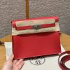 Hermes Kelly Danse 22 Bag Handmade In Evercolor Calfskin Leather Silver Hardware S3 Rouge Coeur
