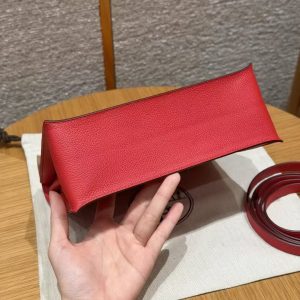Hermes Kelly Danse 22 Bag Handmade In Evercolor Calfskin Leather Silver Hardware S3 Rouge Coeur - Image 18