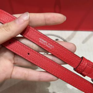 Hermes Kelly Danse 22 Bag Handmade In Evercolor Calfskin Leather Silver Hardware S3 Rouge Coeur - Image 3