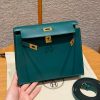 Hermes Kelly Danse 22 Bag Handmade In Swift Calfskin Leather Gold Hardware W0 Vert Bosphore