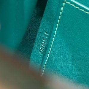 Hermes Kelly Danse 22 Bag Handmade In Swift Calfskin Leather Gold Hardware W0 Vert Bosphore - Image 15
