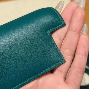 Hermes Kelly Danse 22 Bag Handmade In Swift Calfskin Leather Gold Hardware W0 Vert Bosphore - Image 9