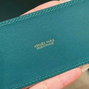 Hermes Kelly Danse 22 Bag Handmade In Swift Calfskin Leather Gold Hardware W0 Vert Bosphore - Image 6