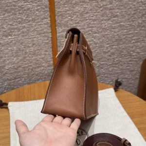 Hermes Kelly Danse 22 Bag Handmade In Swift Calfskin Leather Gold Hardware ck37 Gold - Image 18