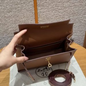 Hermes Kelly Danse 22 Bag Handmade In Swift Calfskin Leather Gold Hardware ck37 Gold - Image 16