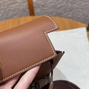 Hermes Kelly Danse 22 Bag Handmade In Swift Calfskin Leather Gold Hardware ck37 Gold - Image 8