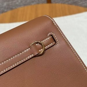 Hermes Kelly Danse 22 Bag Handmade In Swift Calfskin Leather Gold Hardware ck37 Gold - Image 6