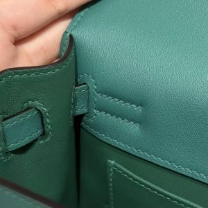 Hermes Kelly Danse 22 Bag Handmade In Swift Calfskin Leather Gold Hardware z6 Makachite - Image 8