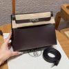 Hermes Kelly Danse 22 Bag Handmade In Swift Calfskin Leather Silver Hardware 0G Rouga Seller