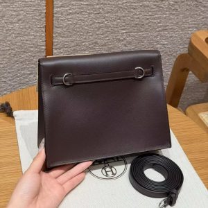 Hermes Kelly Danse 22 Bag Handmade In Swift Calfskin Leather Silver Hardware 0G Rouga Seller - Image 2
