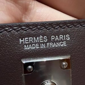 Hermes Kelly Danse 22 Bag Handmade In Swift Calfskin Leather Silver Hardware 0G Rouga Seller - Image 20