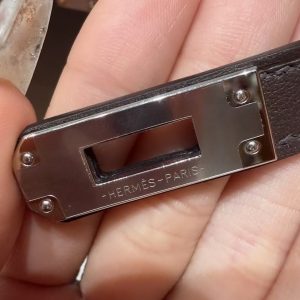Hermes Kelly Danse 22 Bag Handmade In Swift Calfskin Leather Silver Hardware 0G Rouga Seller - Image 19