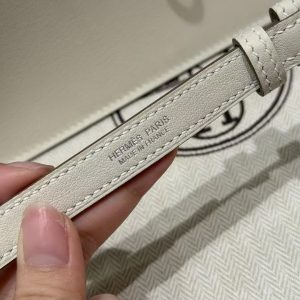 Hermes Kelly Danse 22 Bag Handmade In Swift Calfskin Leather Silver Hardware 10 Craie - Image 4
