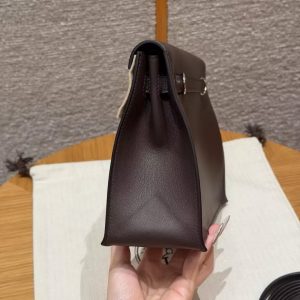 Hermes Kelly Danse 22 Bag Handmade In Swift Calfskin Leather Silver Hardware 46 Ebene - Image 16