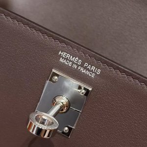Hermes Kelly Danse 22 Bag Handmade In Swift Calfskin Leather Silver Hardware 46 Ebene - Image 13