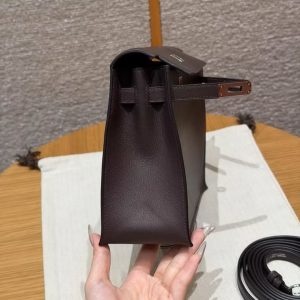 Hermes Kelly Danse 22 Bag Handmade In Swift Calfskin Leather Silver Hardware 46 Ebene - Image 9