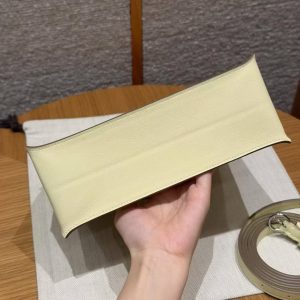 Hermes Kelly Danse 22 Bag Handmade In Swift Calfskin Leather Silver Hardware I8 Jaune Milton - Image 17